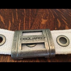 Dsquared2 Men’s White Canvas Belt - Size 38